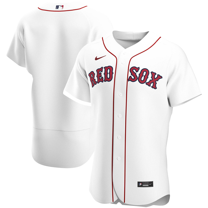 2020 MLB Men Boston Red Sox Nike White Home 2020 Authentic Official Team Jersey 1